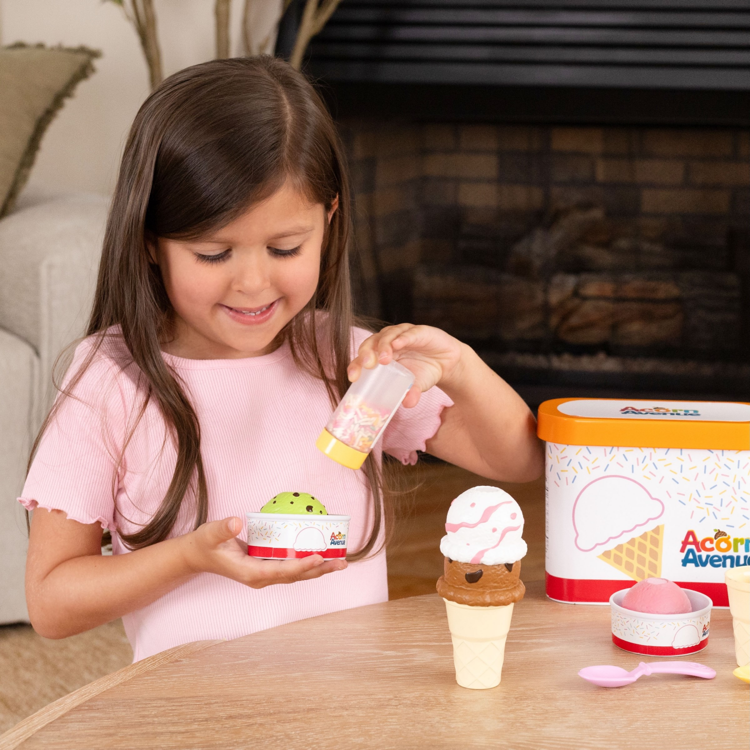 slide 3 of 6, Acorn Avenue Yum Yum Ice Cream Playset, 1 ct