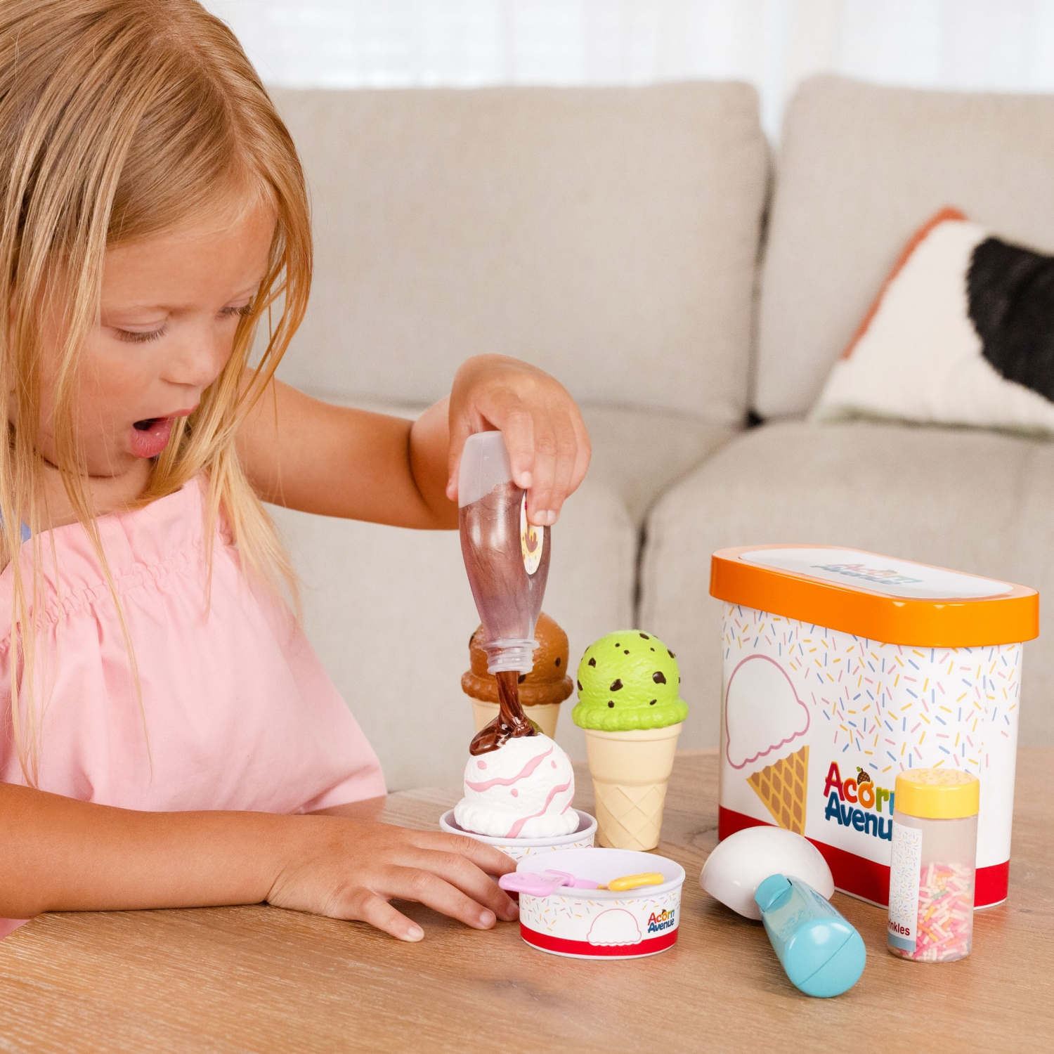 slide 6 of 6, Acorn Avenue Yum Yum Ice Cream Playset, 1 ct