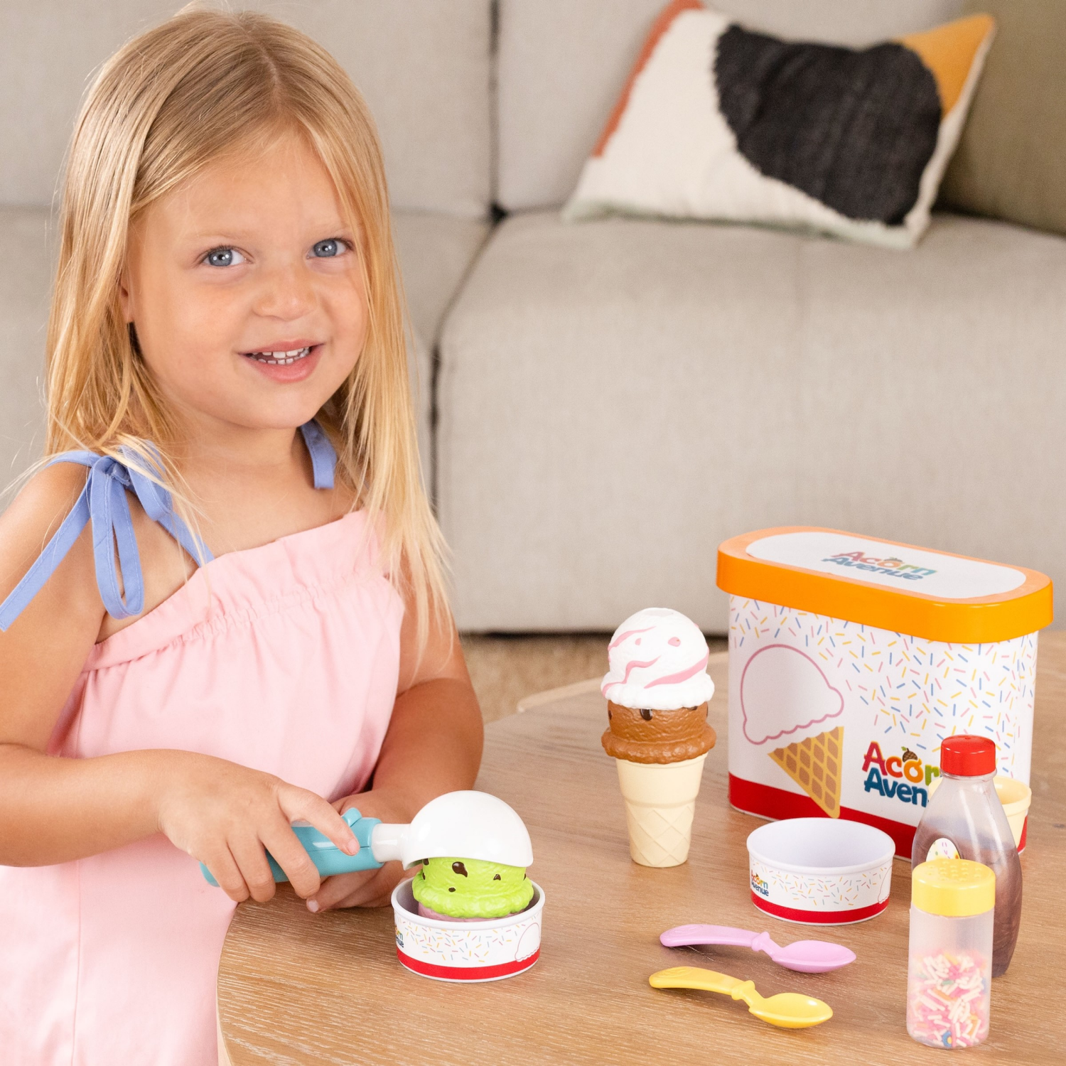 slide 4 of 6, Acorn Avenue Yum Yum Ice Cream Playset, 1 ct