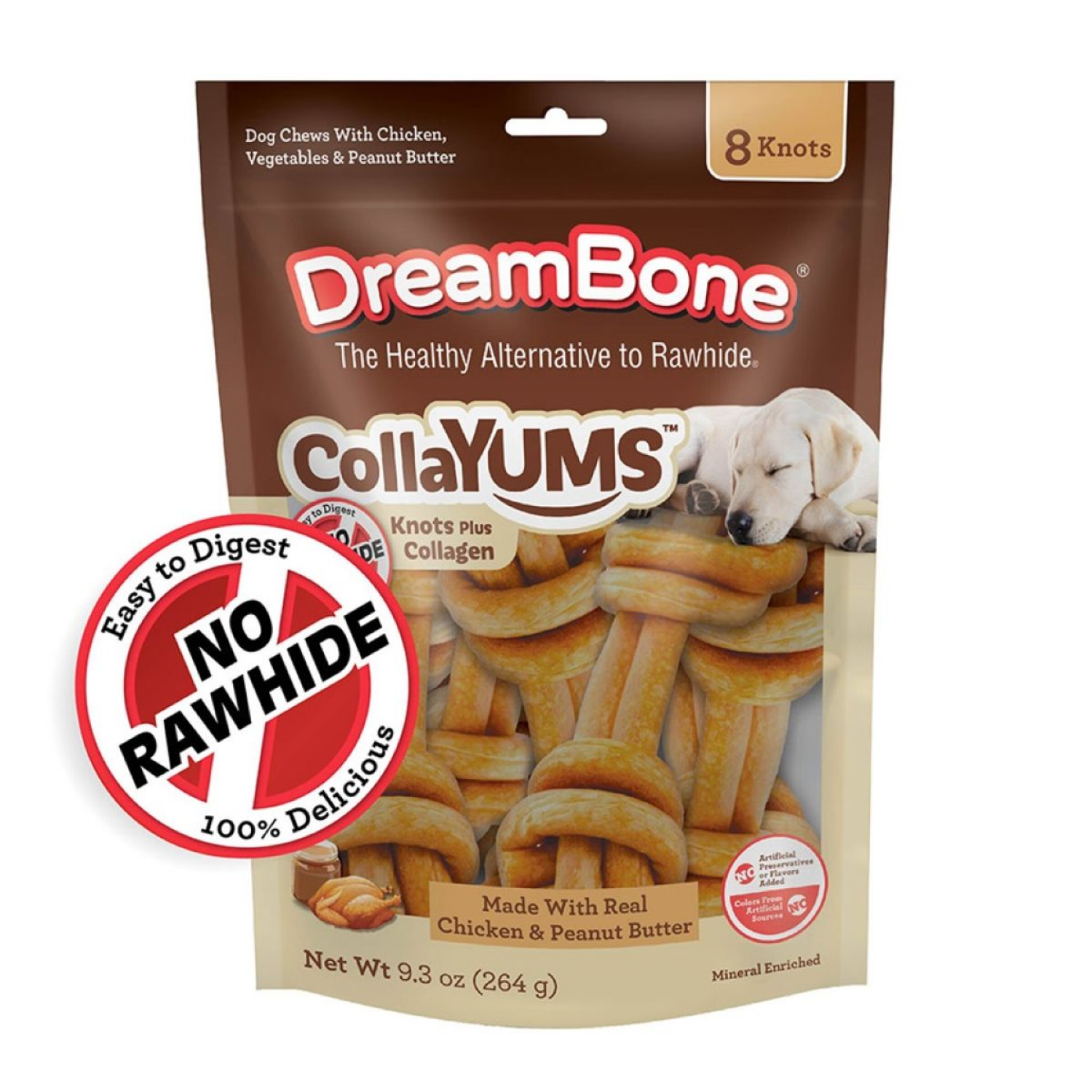 slide 1 of 1, DreamBone Collayums Twists Dog Chews, Chicken & Peanut Butter, 20 ct, 20 ct
