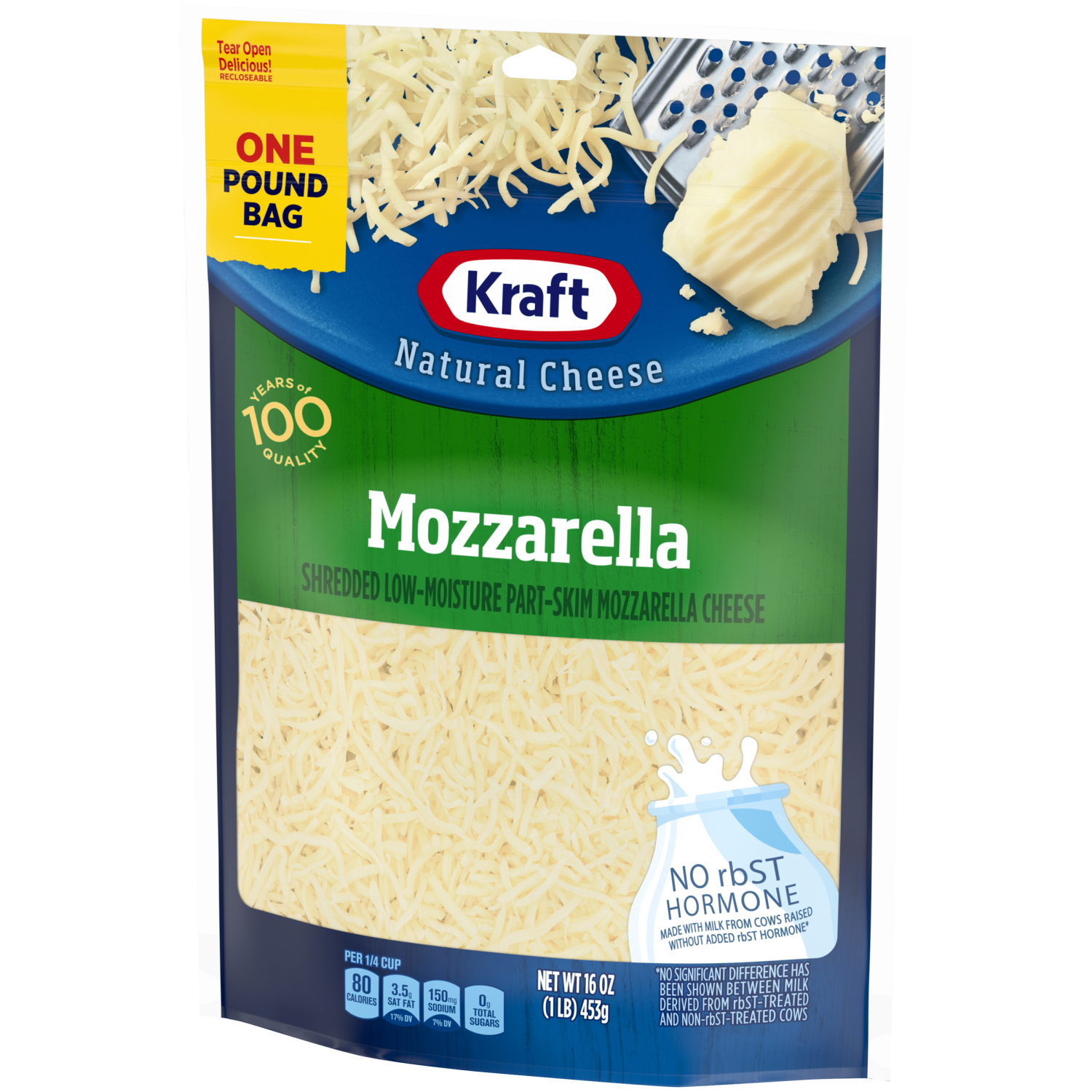 slide 5 of 6, Kraft Mozzarella Shredded Cheese, 16 oz Bag, 16 oz
