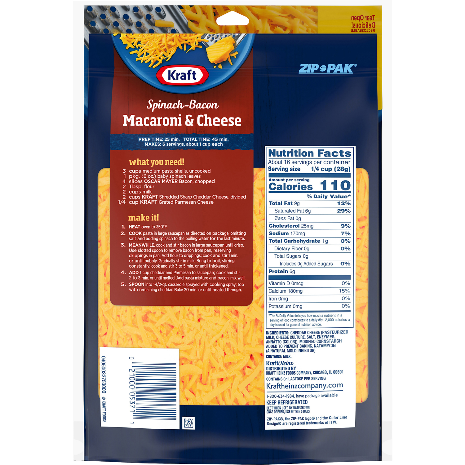 slide 2 of 6, Kraft Sharp Cheddar Shredded Cheese 16 oz Bag, 16 oz