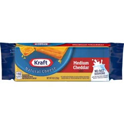 Kraft Medium Cheddar Cheese, 8 oz Block