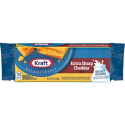 Kraft Extra Sharp Cheddar Cheese, 8 oz Block