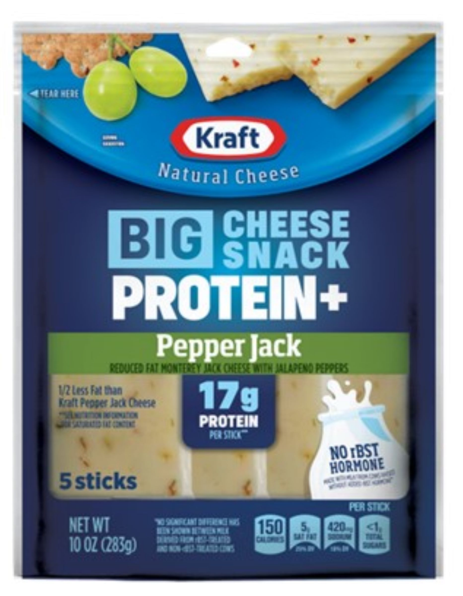 slide 1 of 1, Kraft Pepper Jack Protein Big Stick 10 Oz, 10 oz