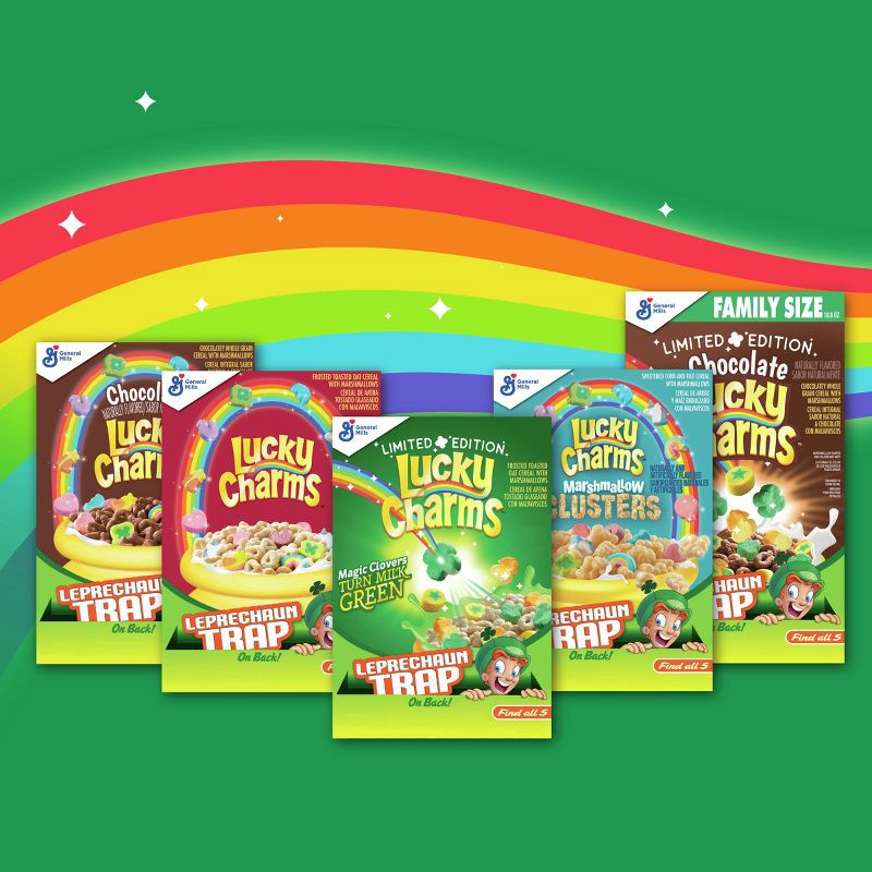 slide 8 of 10, Lucky Charms Saint Patrick's Day Family Size Breakfast Cereal - 18.6 oz, 18.6 oz