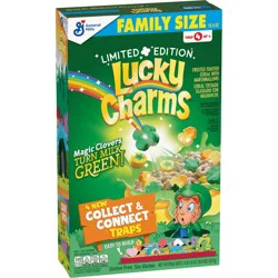 Lucky Charms Saint Patrick's Day Family Size Breakfast Cereal - 18.6 oz