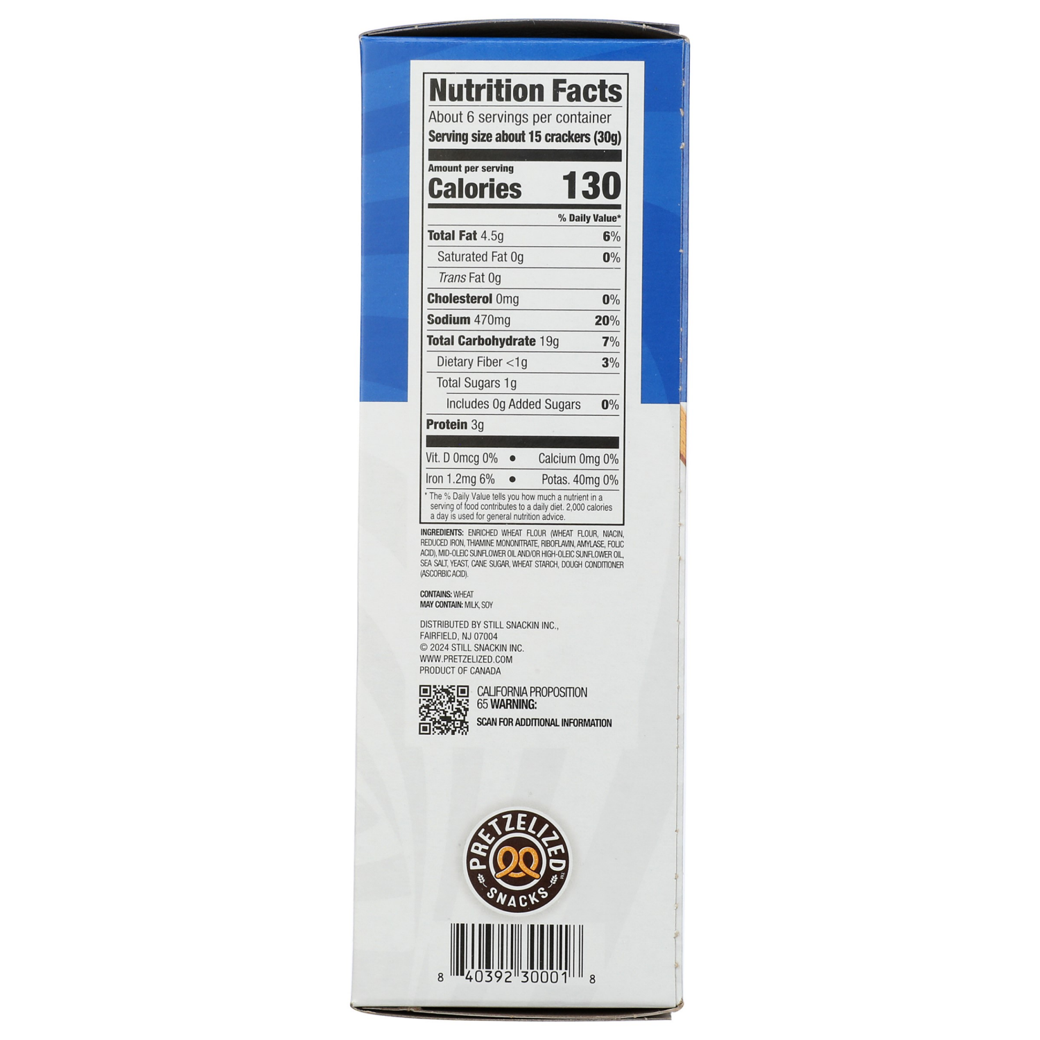 slide 3 of 3, Pretzelized Snacks Oven Baked Pretzel Sea Salt Crackers Bite Sized 6.5 oz, 6.5 oz