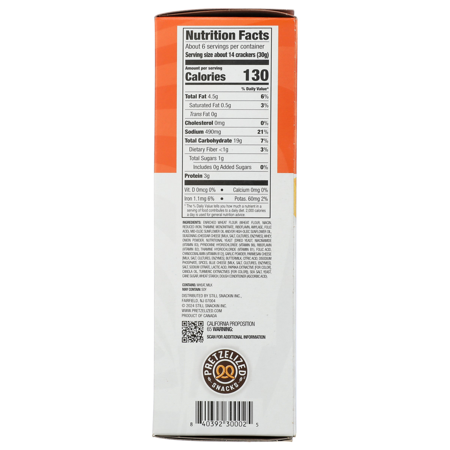 slide 3 of 3, Pretzelized Snacks Oven Baked Pretzel Cheddar Crackers Bite Sized 6.5 oz, 6.5 oz