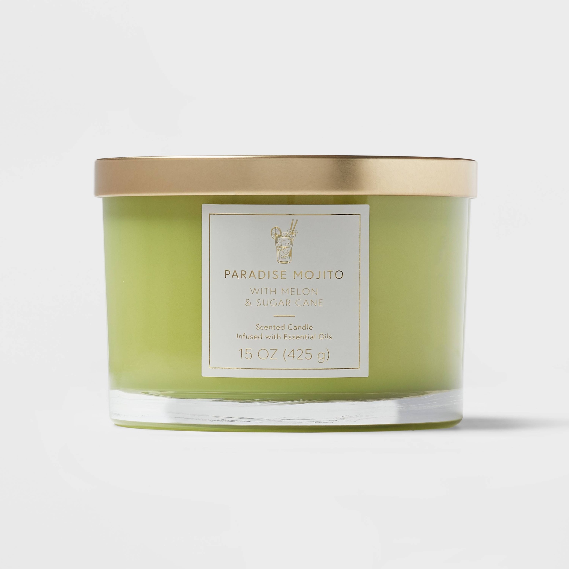 SB Mom's Mojito Candle - 'Lime + Mint' 10oz Green glass Bamboo lid