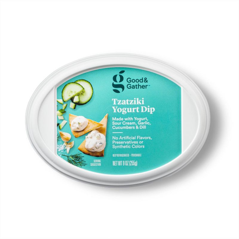 slide 1 of 4, Tzatziki Yogurt Dip - 9oz - Good & Gather™, 9 oz
