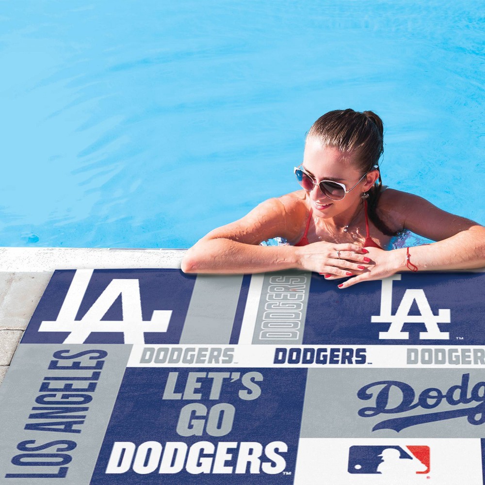 slide 2 of 3, MLB Los Angeles Dodgers Beach Towel, 1 ct