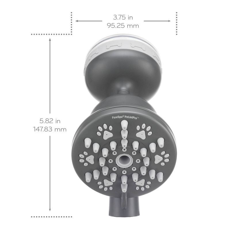 slide 9 of 11, PawSpa PetJetPro 11-Setting Handheld Oxygenics Pet Washer - Gray, 1 ct