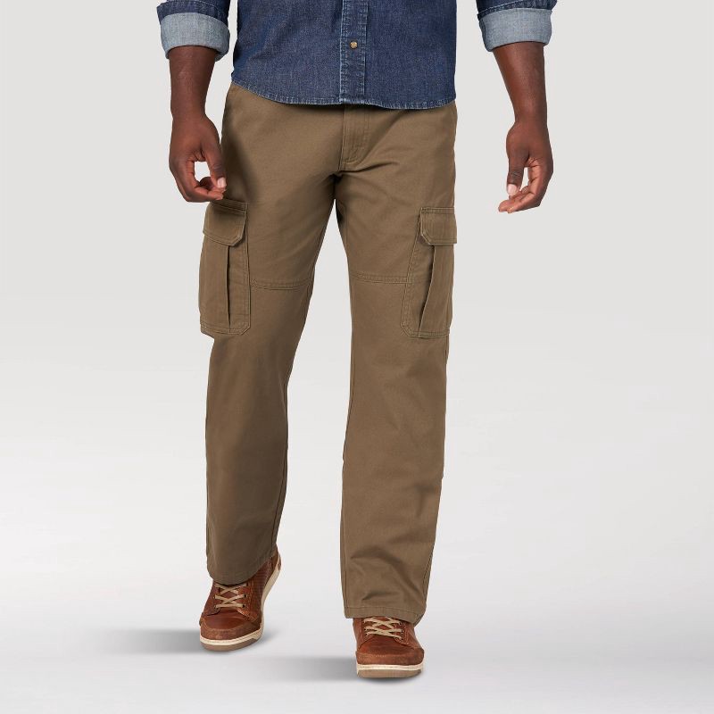 slide 1 of 5, Wrangler Men's Relaxed Fit Flex Cargo Pants - Brown 38x32, 1 ct