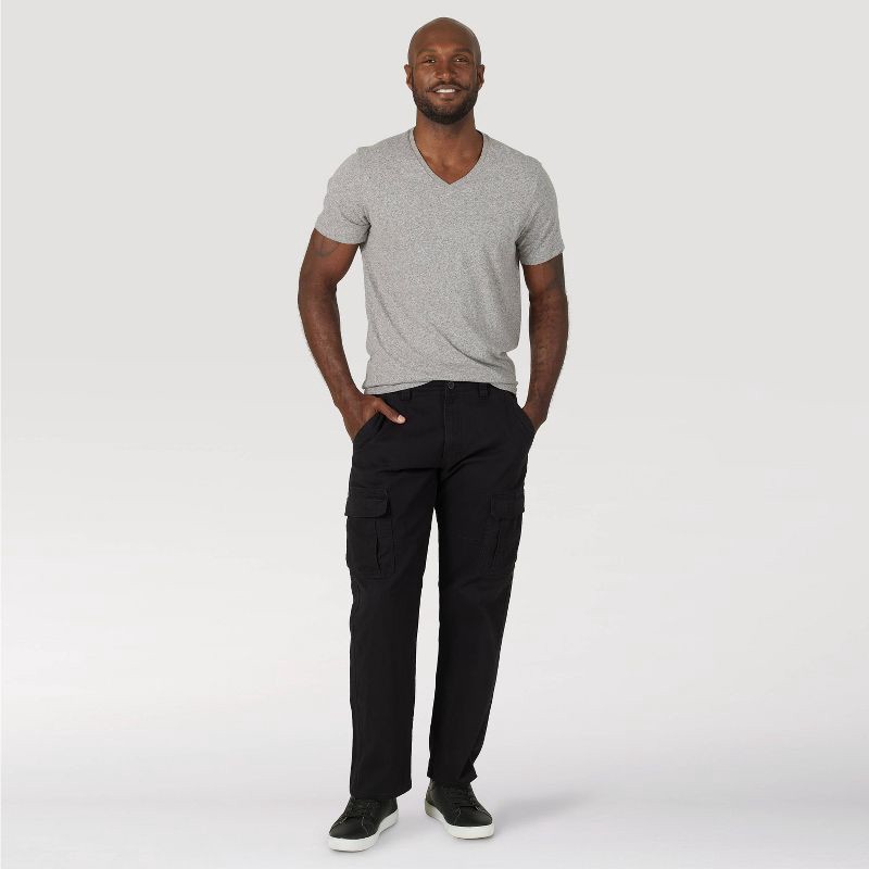 slide 3 of 8, Wrangler Men's Relaxed Fit Flex Cargo Pants - Black 36x34, 1 ct