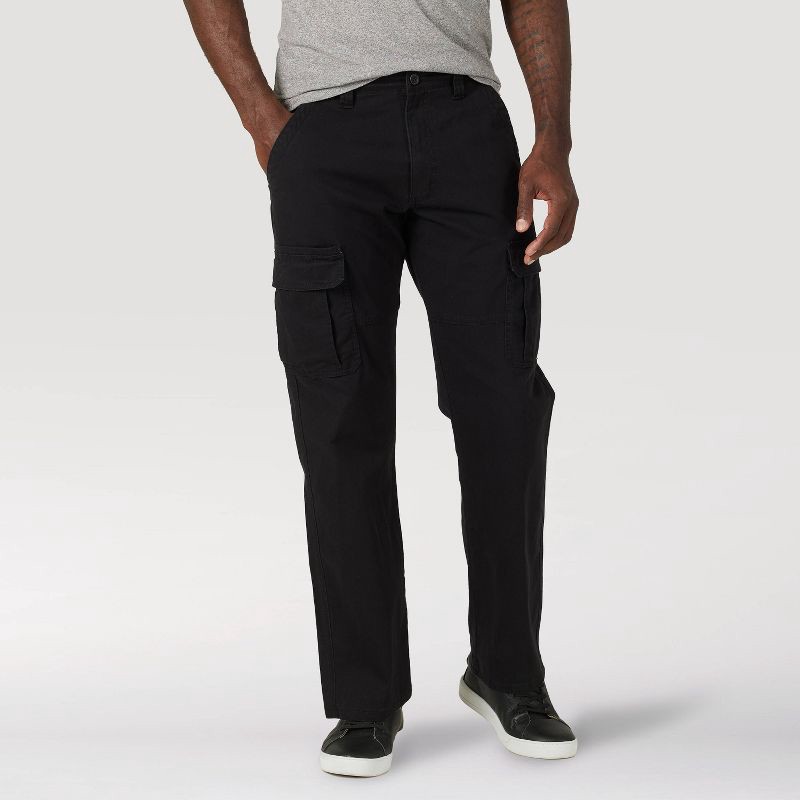 slide 1 of 8, Wrangler Men's Relaxed Fit Flex Cargo Pants - Black 36x34, 1 ct