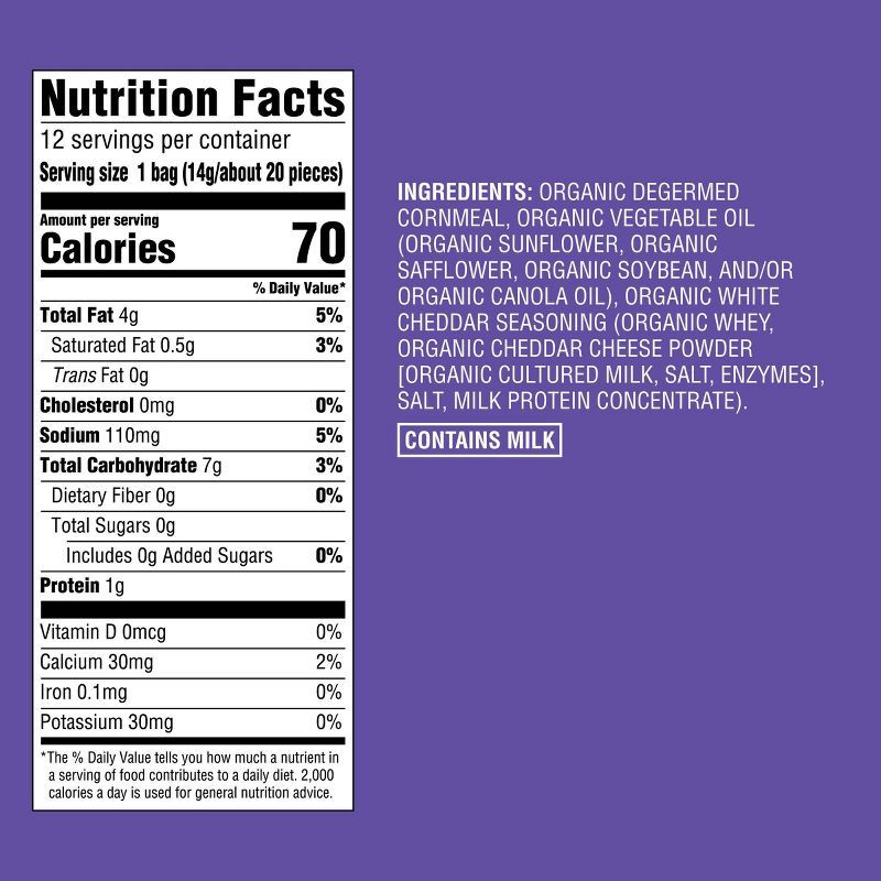 slide 4 of 4, Organic White Cheddar Puffs Multipack - 12ct - Good & Gather™, 12 ct