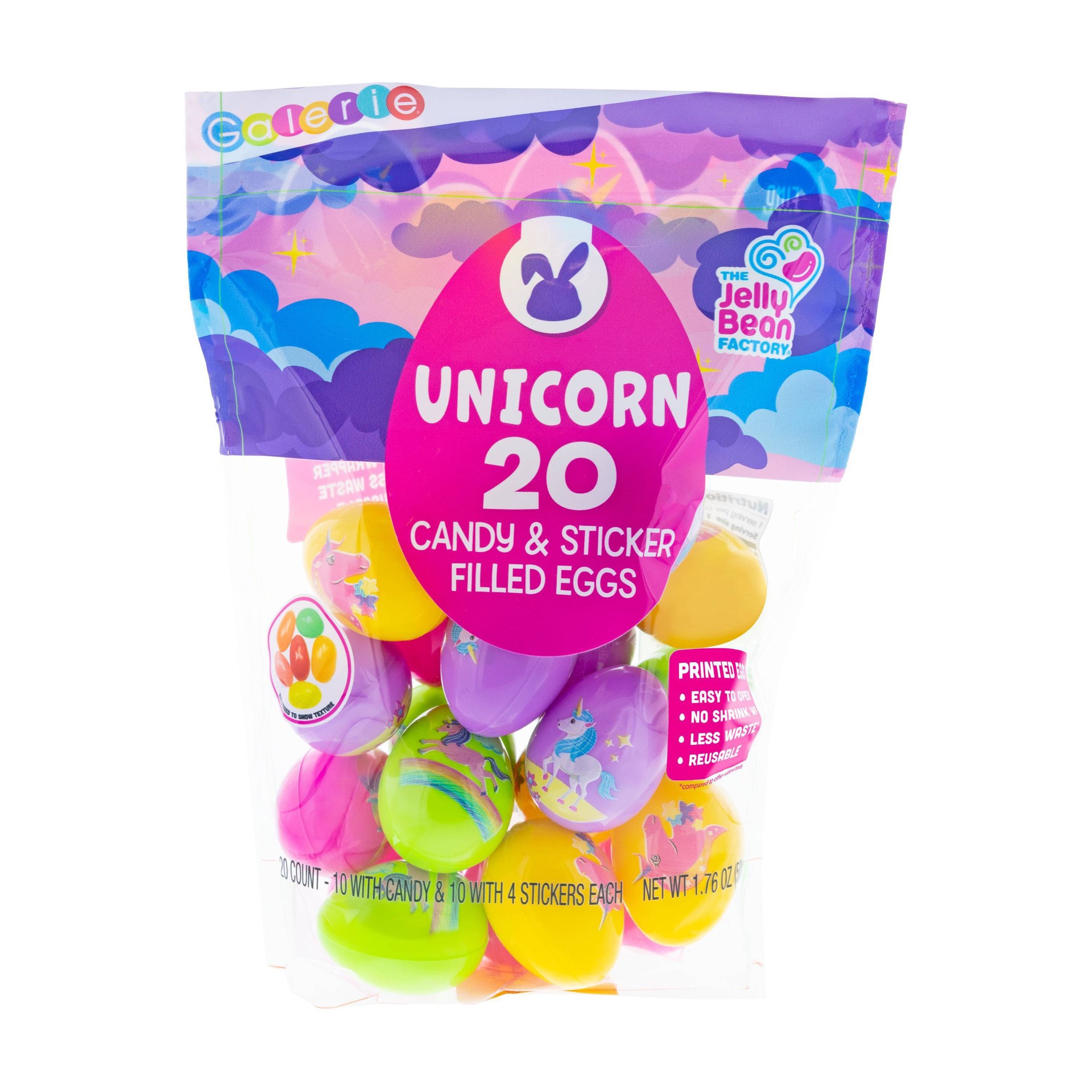 slide 1 of 4, Galerie Easter Printed Unicorn Egg Bag with Jelly Beans - 1.76oz/20ct, 1.76 oz, 20 ct