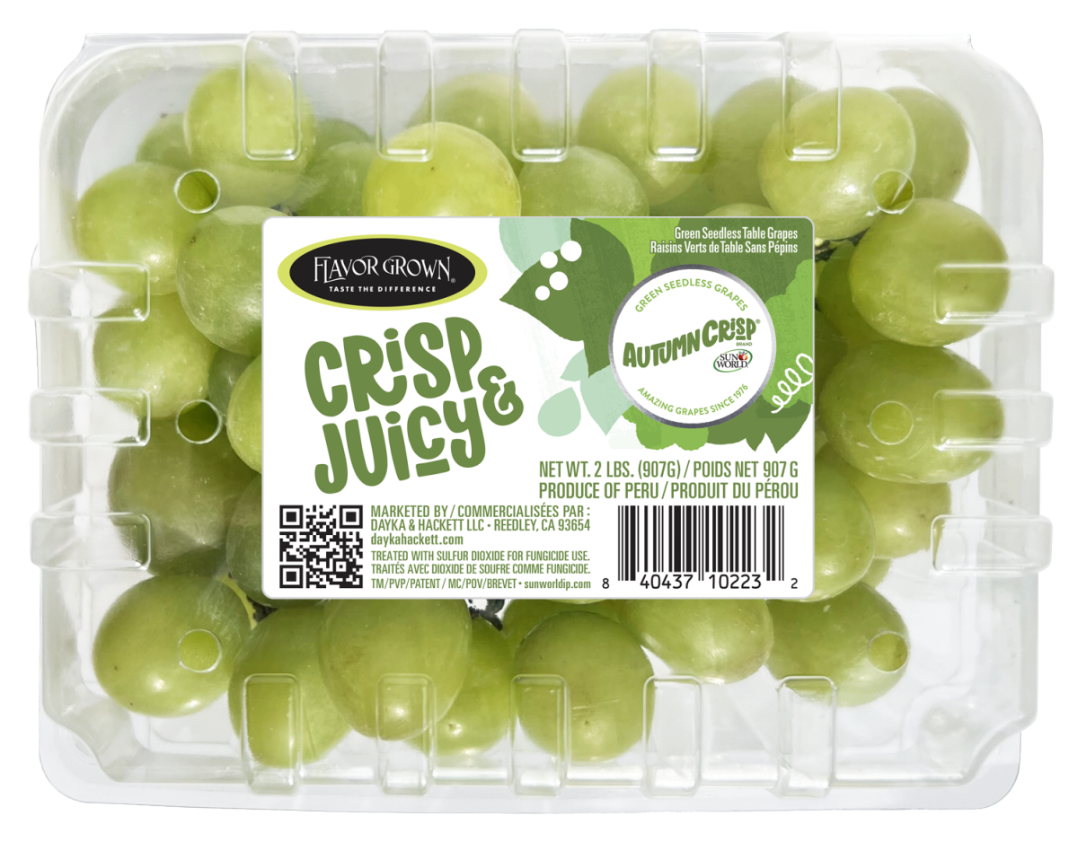 slide 1 of 1, Autumncrisp Green Seedless Grapes, 2 lb pkg, 2 lb