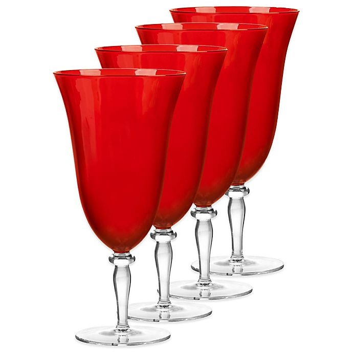 slide 1 of 2, Qualia Rouge Red Iced Beverage Glasses, 4 ct