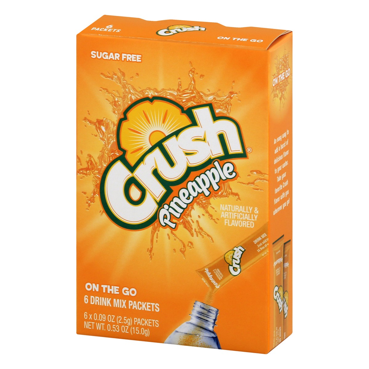 slide 8 of 13, Crush Sugar Free On The Go Pineapple Drink Mix Packets- 6 ct, 6 ct
