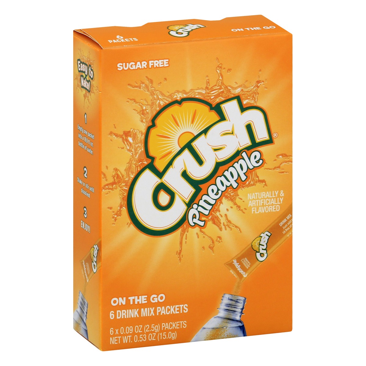 slide 12 of 13, Crush Sugar Free On The Go Pineapple Drink Mix Packets- 6 ct, 6 ct