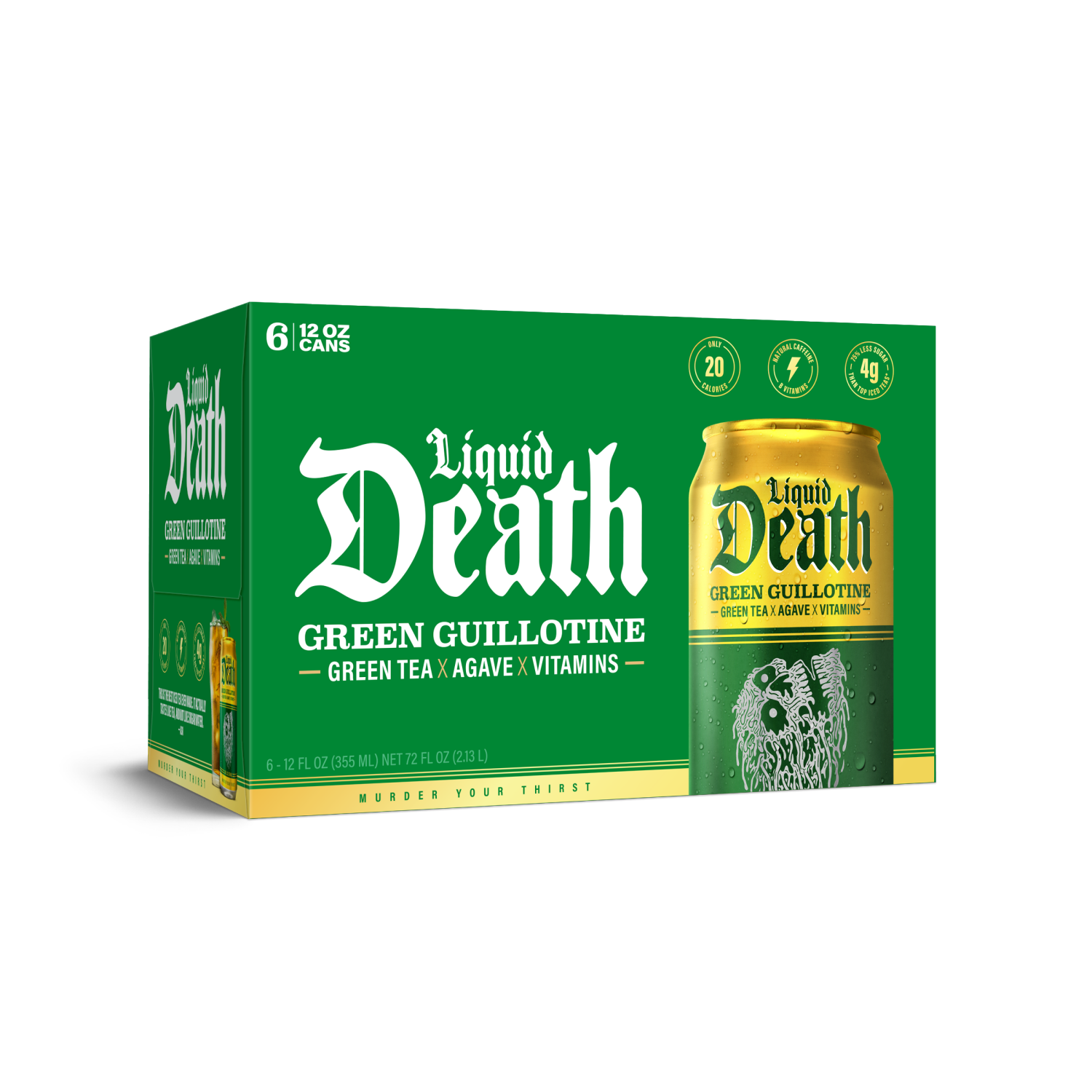 slide 1 of 3, Liquid Death, Sweet Reaper Iced Tea, Southern Style Sweet Tea, 6 ct