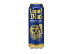 Liquid Death, Killer Cola, Soda-Flavored Sparkling Water, 19.2 oz King Sized Can, Low Calorie & No Artificial Sweeteners