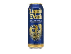 Liquid Death, Killer Cola, Soda-Flavored Sparkling Water, 19.2 oz King Sized Can, Low Calorie & No Artificial Sweeteners