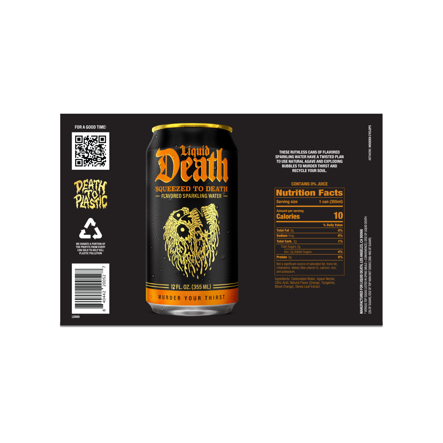 slide 3 of 5, Liquid Death Squeezed to Death Sparkling Water - 6pk/12 fl oz Cans, 6 ct; 12 fl oz