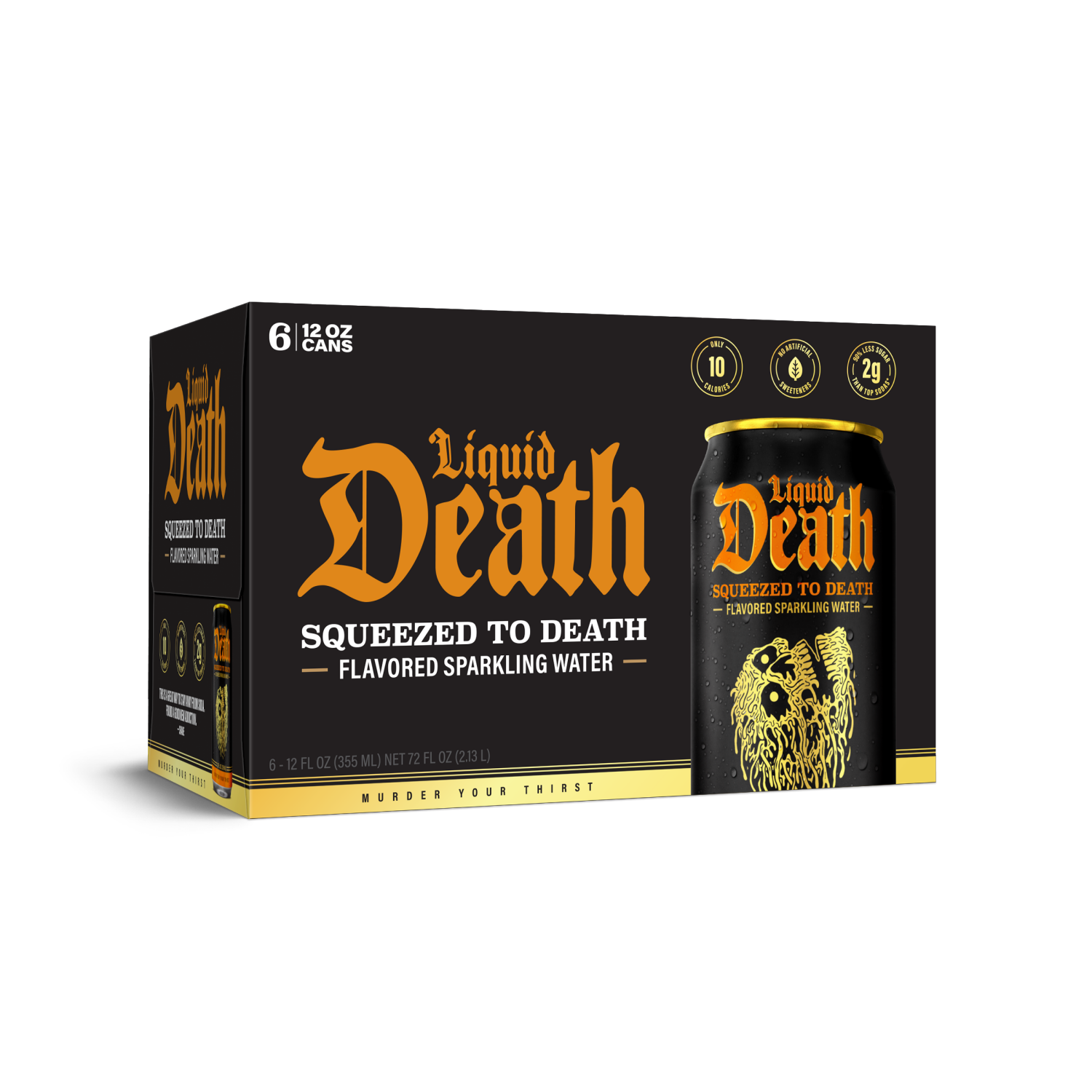 slide 4 of 4, Liquid Death Squeezed to Death Sparkling Water - 6pk/12 fl oz Cans, 6 ct; 12 fl oz