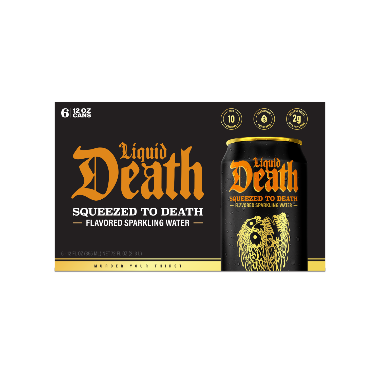 slide 1 of 4, Liquid Death Squeezed to Death Sparkling Water - 6pk/12 fl oz Cans, 6 ct; 12 fl oz