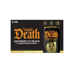 Liquid Death Squeezed to Death Sparkling Water - 6pk/12 fl oz Cans