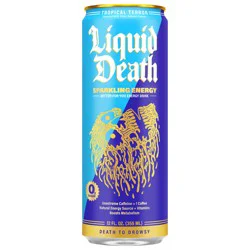 Liquid Death Sparkling Energy Better-For-You Tropical Terror