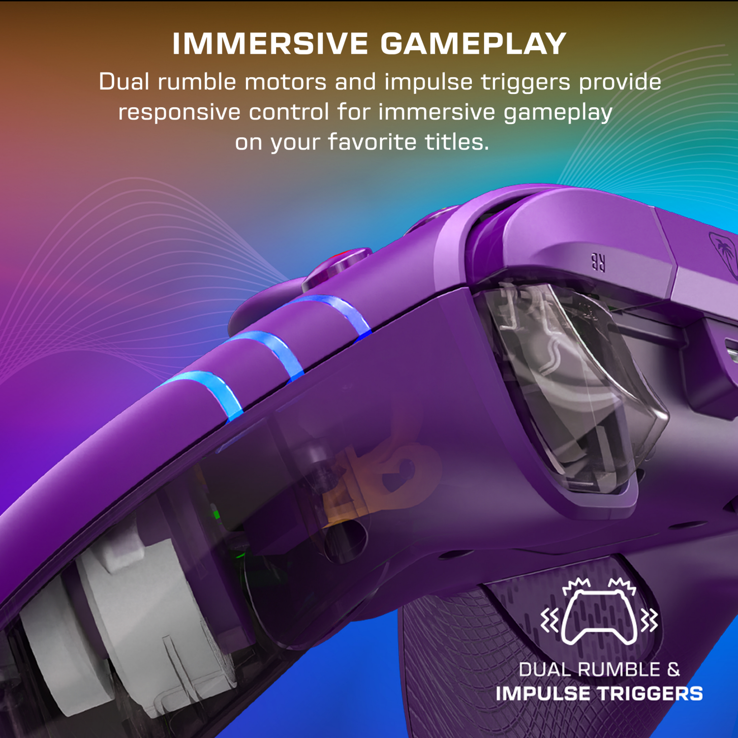 slide 3 of 8, Turtle Beach Afterglow Wave Wired Controller (Purple) for Xbox & Windows, 1 ct