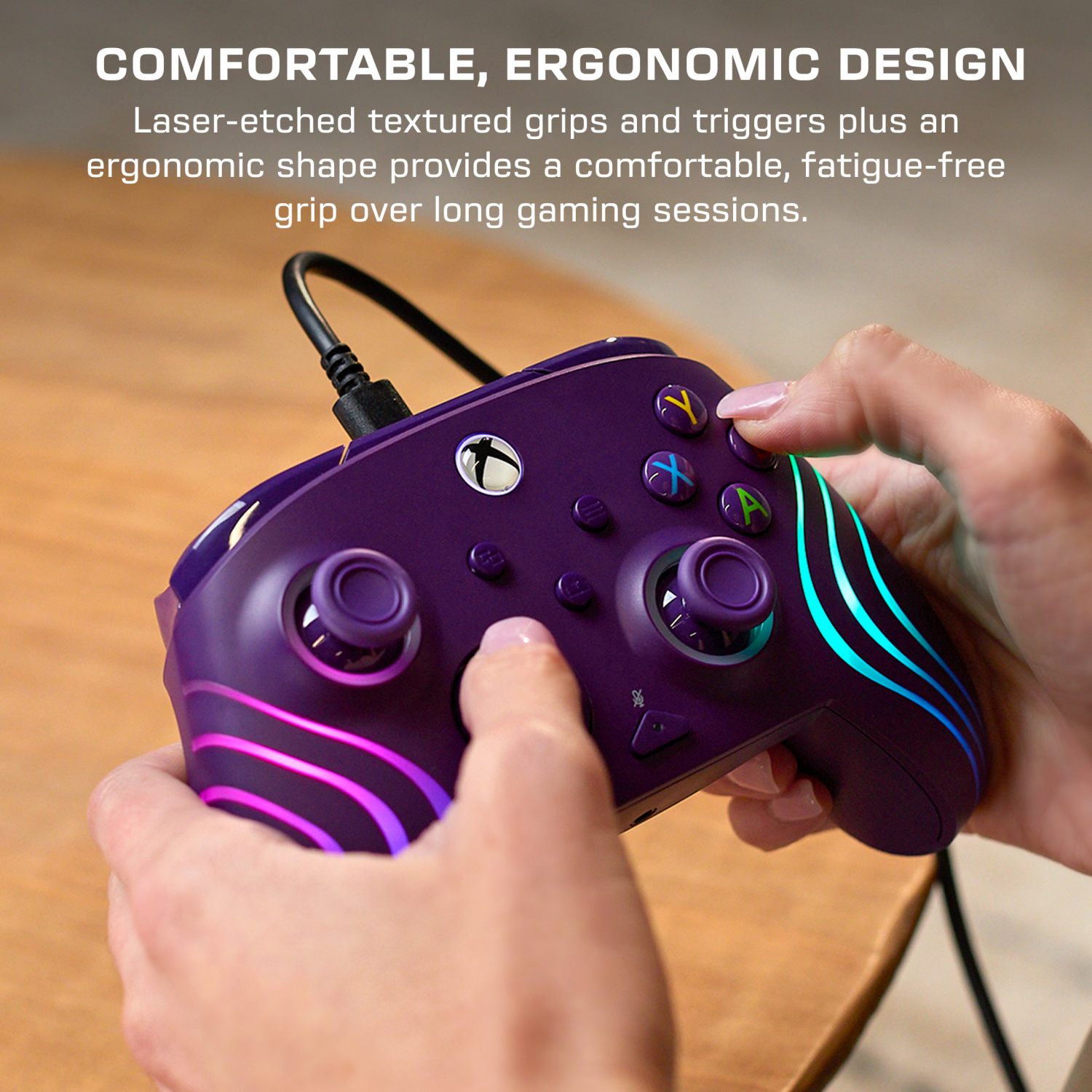 slide 5 of 8, Turtle Beach Afterglow Wave Wired Controller (Purple) for Xbox & Windows, 1 ct