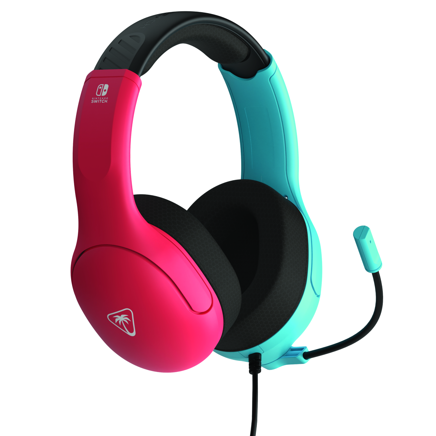 slide 2 of 8, Nintendo Turtle Beach Airlite Fit Wired Headset (Neon Blue & Red) for Nintendo Switch, 1 ct