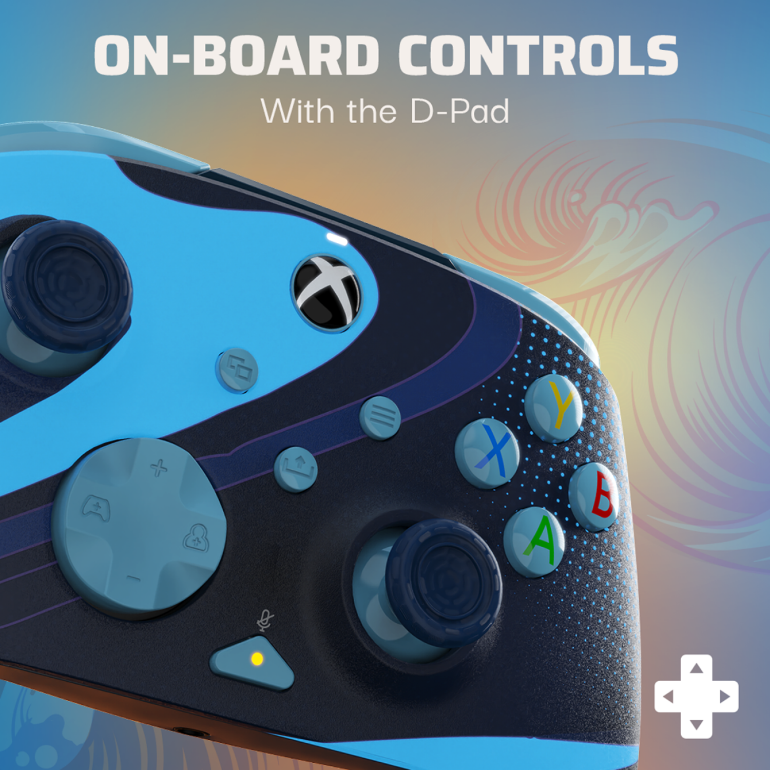 slide 2 of 8, TURTLE BEACH PDP - REMATCH GLOW Advanced Wired Gaming Controller for Xbox Series X|S, Xbox One, & Windows 10/11 PC (Blue Tide), 10/11 ct