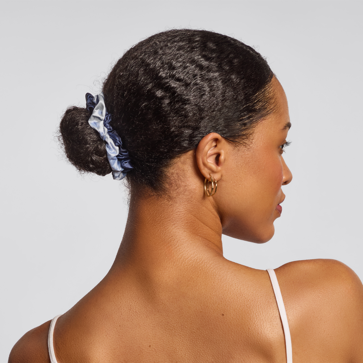 slide 3 of 5, Kitsch Ruched Satin Scrunchies 5pc Set - Garden Bouquet, 5 ct