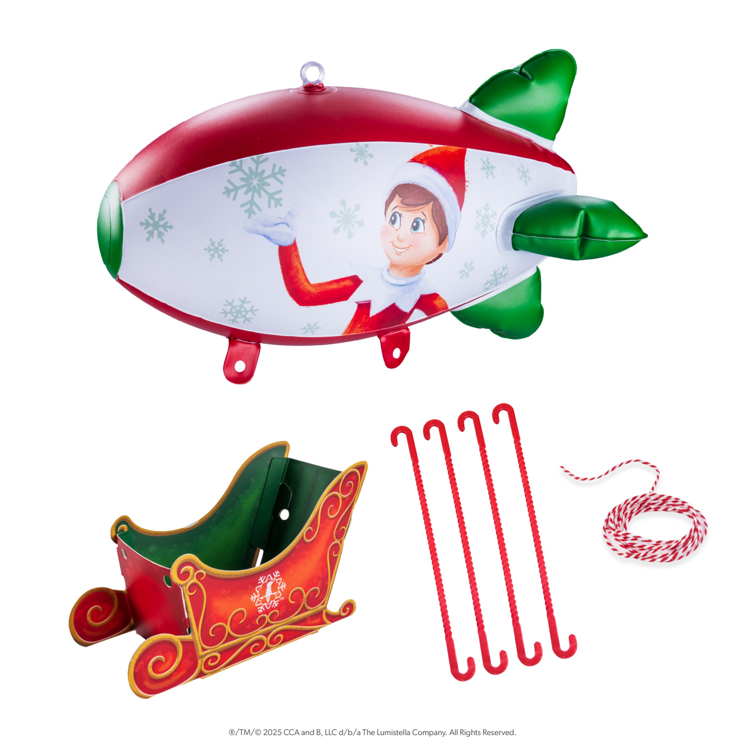 slide 4 of 5, Elf on the Shelf The Elf On The Shelf Peppermint Blimp Ride, 1.25 in x 7 in x 10.5 in