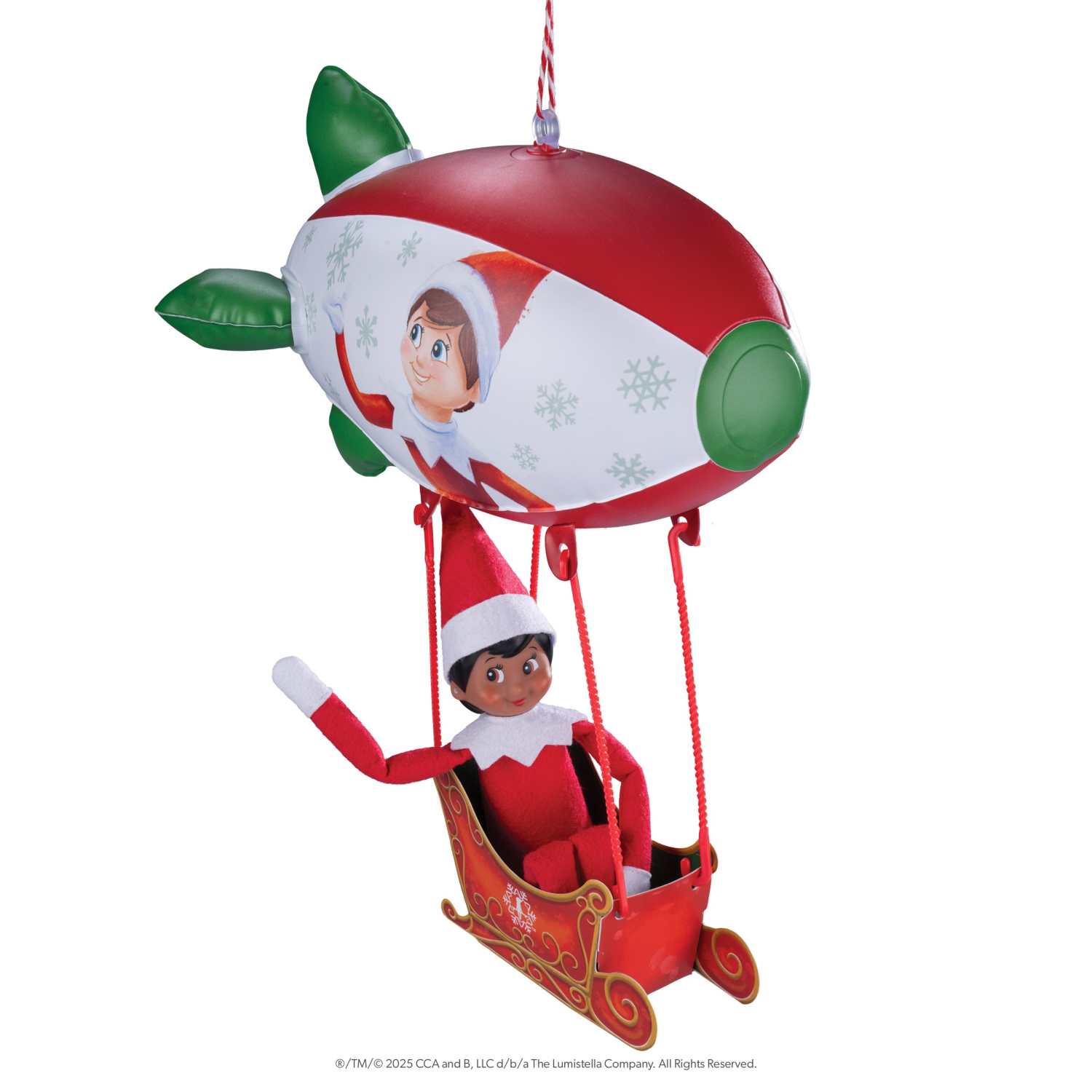 slide 5 of 5, Elf on the Shelf The Elf On The Shelf Peppermint Blimp Ride, 1.25 in x 7 in x 10.5 in