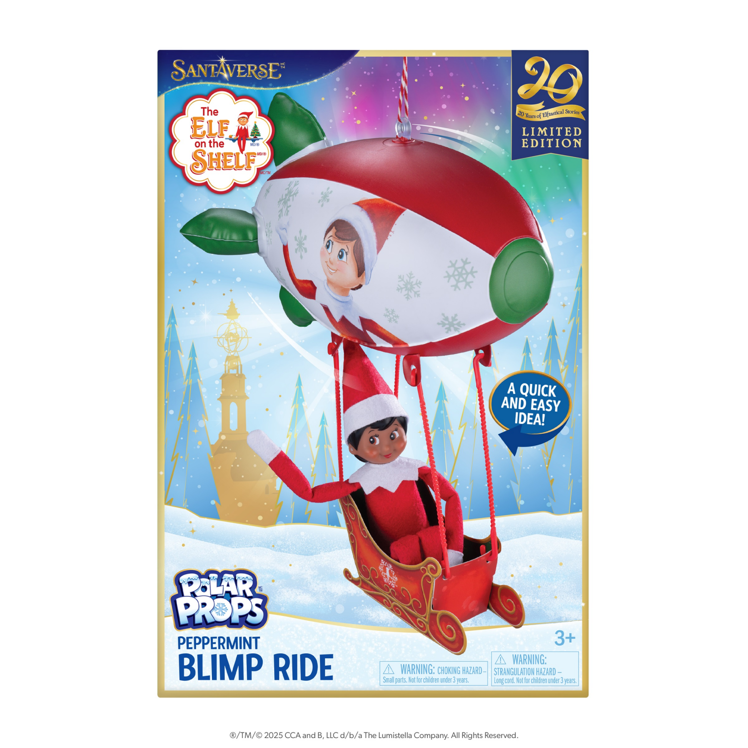 slide 1 of 5, Elf on the Shelf The Elf On The Shelf Peppermint Blimp Ride, 1.25 in x 7 in x 10.5 in