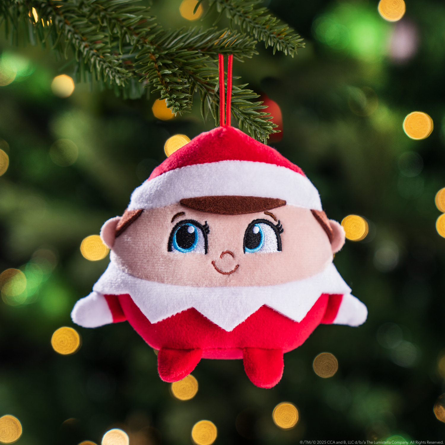 slide 3 of 7, The Elf on the Shelf 3+ Celebration Ornament Plush 2 Pieces, 2 ct