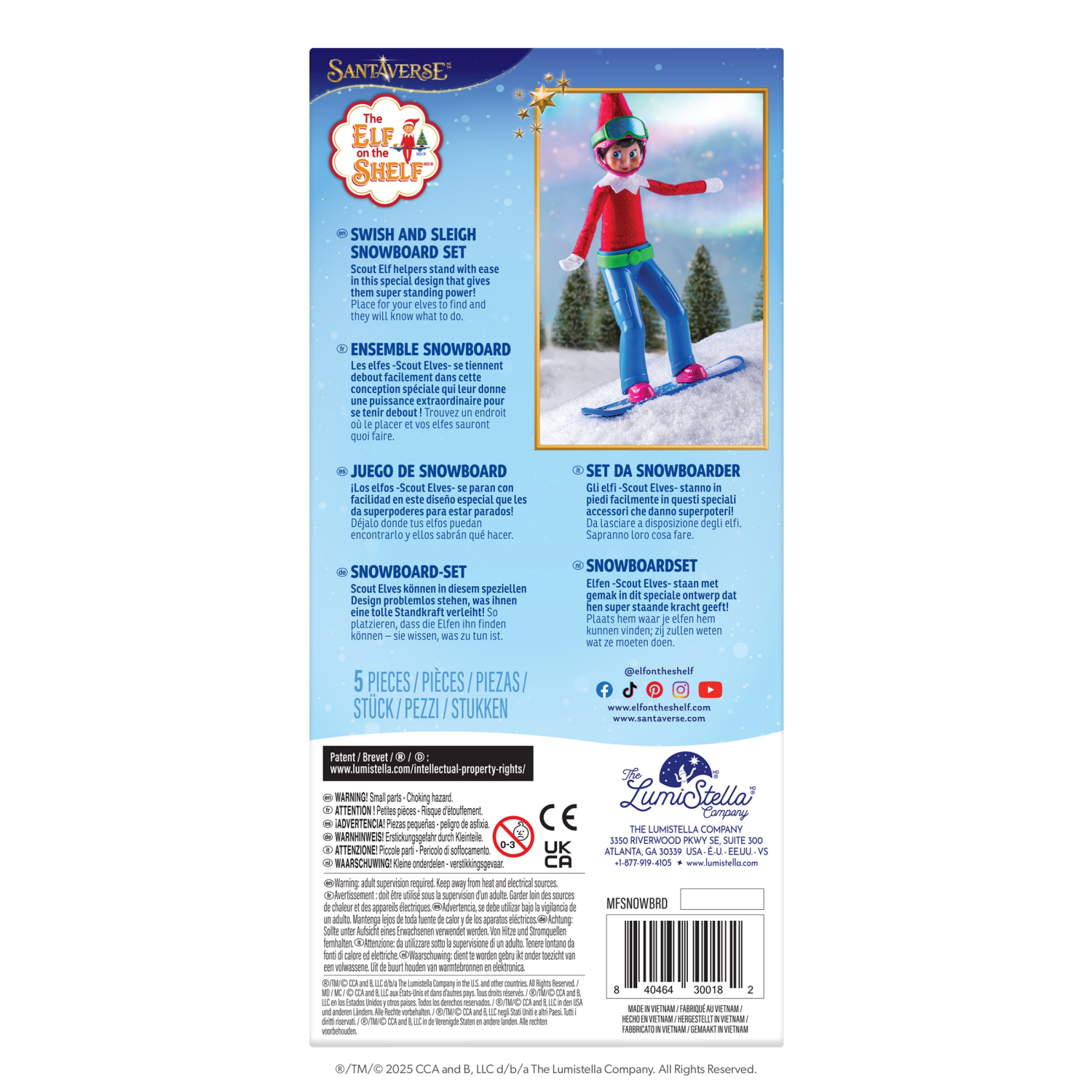 slide 5 of 5, e.l.f. MagiFreez Swish & Sleigh Snowboard Set, 1 ct
