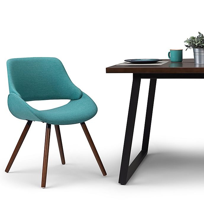 slide 2 of 7, Simpli Home Malden Bentwood Dining Chair - Turquoise, 1 ct