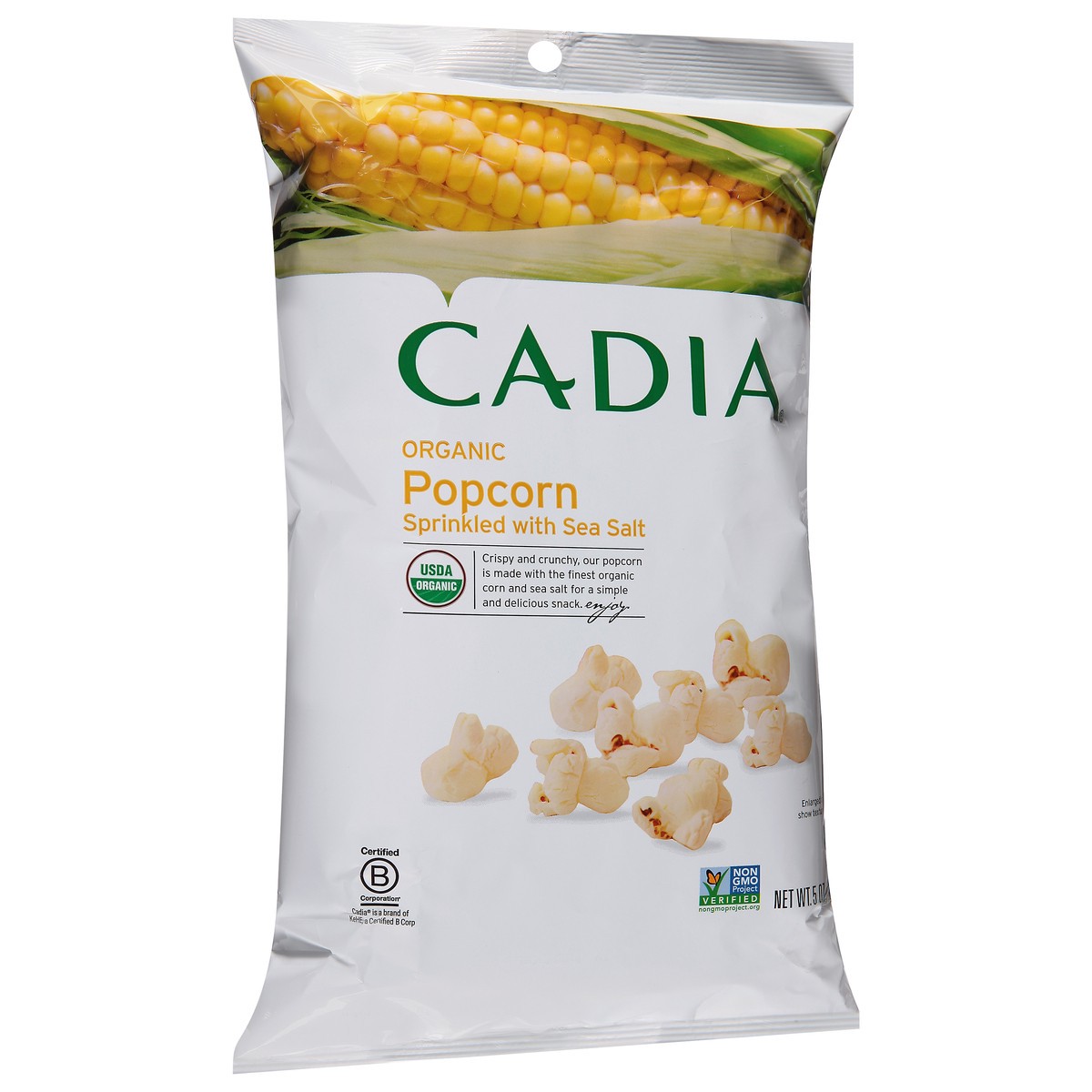 slide 3 of 14, Cadia Organic Sprinkled with Sea Salt Popcorn 5 oz, 5 oz