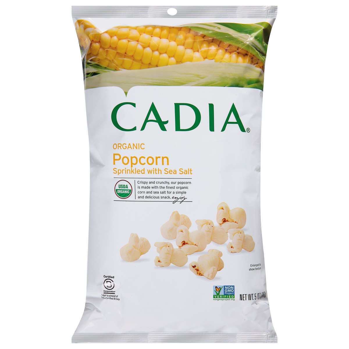 slide 13 of 14, Cadia Organic Sprinkled with Sea Salt Popcorn 5 oz, 5 oz