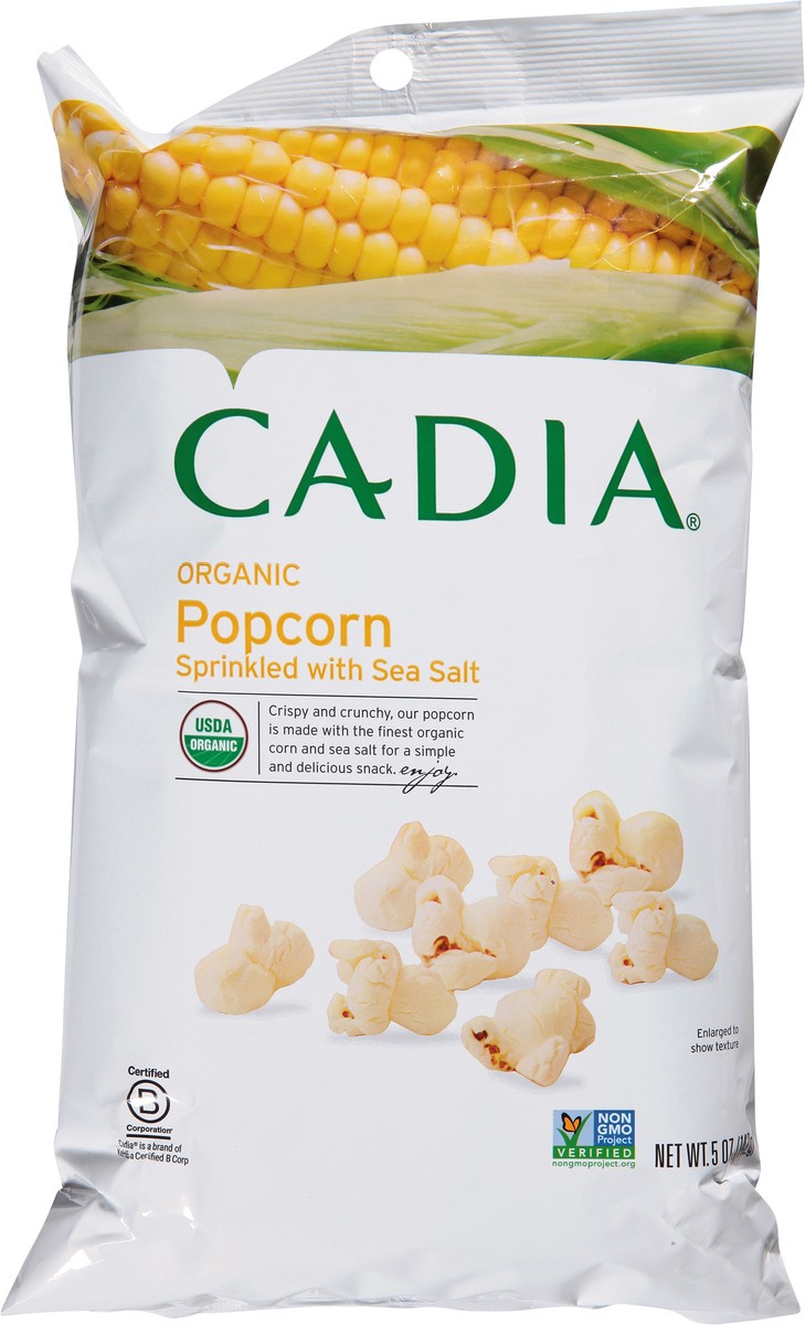 slide 5 of 14, Cadia Organic Sprinkled with Sea Salt Popcorn 5 oz, 5 oz