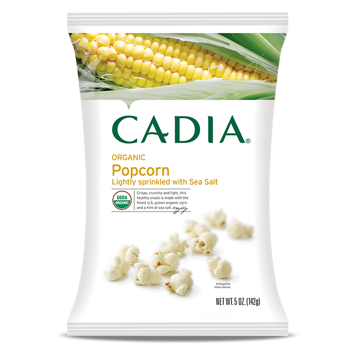slide 1 of 1, Cadia Organic Lightly Salted Popcorn, 5 oz