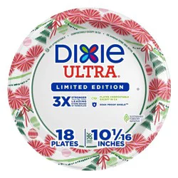 Dixie Ultra Holiday Disposable Plates 10" - 18ct